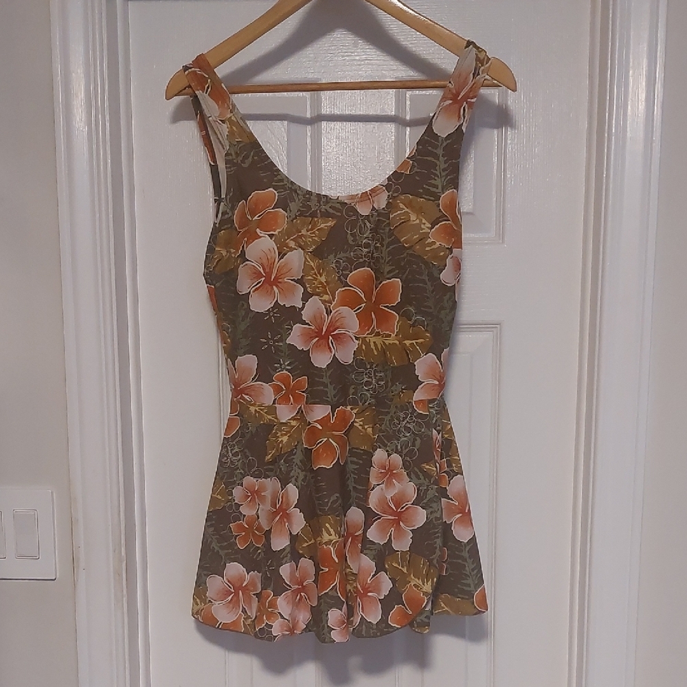 Vintage 90s TRADITION Floral Swimsuit With Built In Bra. Big Breast Friendly.